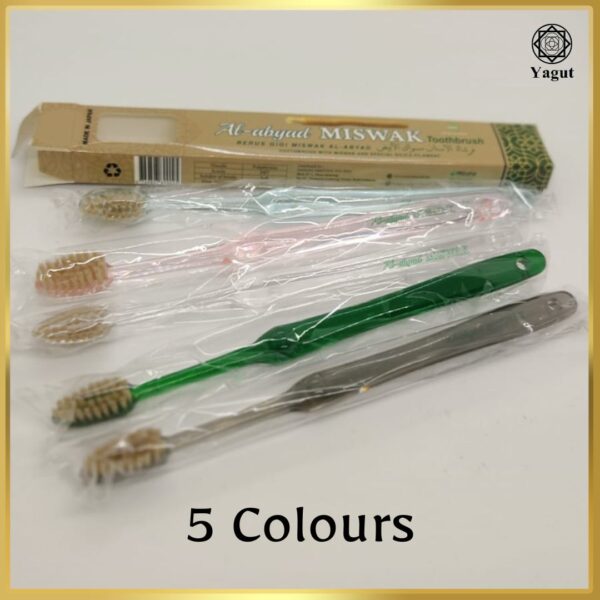 Al-Abyad Miswak Toothbrush with Black Silica Colors
