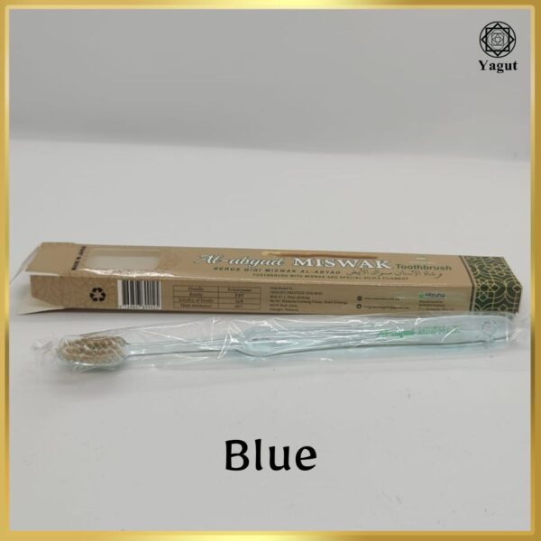 Al-Abyad Miswak Toothbrush with Black Silica Blue