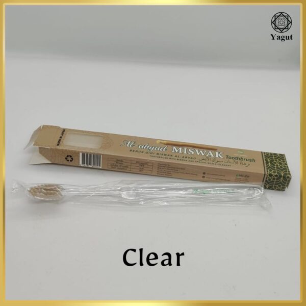 Al-Abyad Miswak Toothbrush with Black Silica Clear