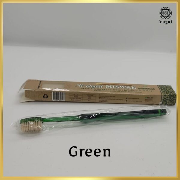 Al-Abyad Miswak Toothbrush with Black Silica Green