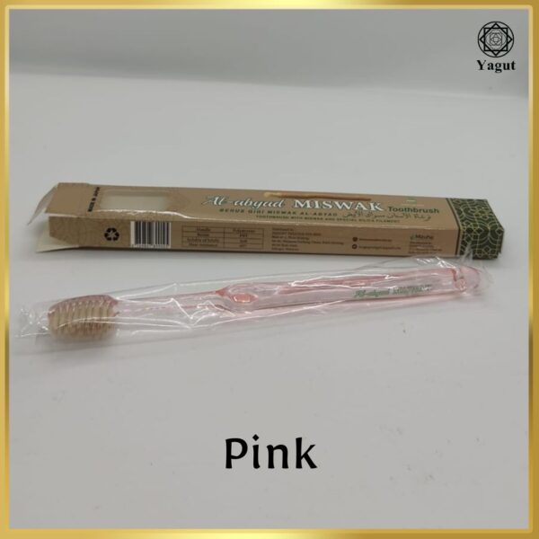 Al-Abyad Miswak Toothbrush with Black Silica Pink