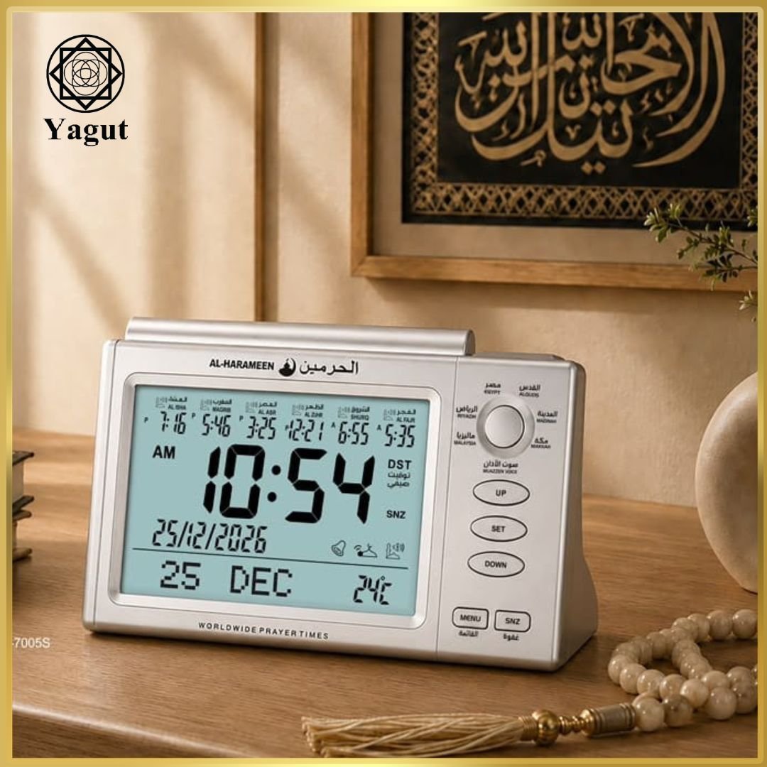 AL-HARAMEEN HA-7005 Series Digital Table Azan Clock & Prayer Alarm (HA-7005S / HA-7005B) 5 AL-HARAMEEN HA-7005 Series Digital Table Azan Clock & Prayer Alarm (HA-7005S / HA-7005B) - Image 5